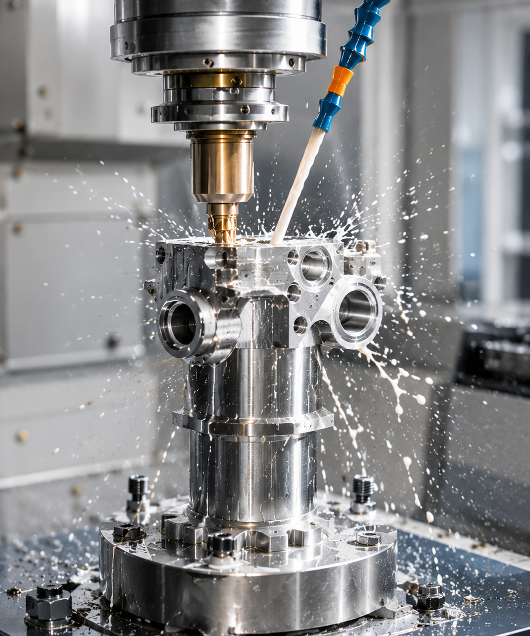 CNC machining in progress